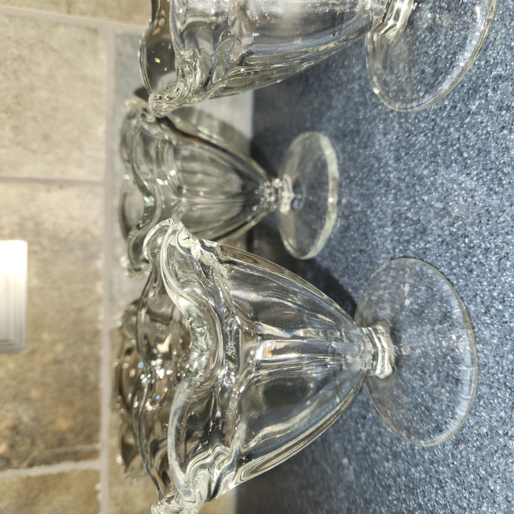 Elegant Clear Glass Dessert Cups